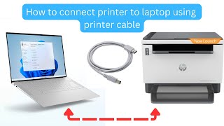 How to connect Printer to Laptop using usb printer cable gulftech28 [upl. by Terr]