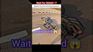 Wheelie Try Gone Extremely Wrong 😮 Crashed R15 Bike 😭shorts crash bikeride motovlog viralshorts [upl. by Onitrof166]