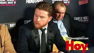 Canelo Alvarez insulta a Abel Sánchez en LA [upl. by Pia89]