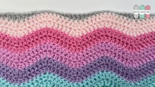 How to Crochet Straight Edges on a Ripple Stitch Blanket [upl. by Razid99]