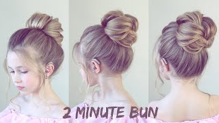 2023 Simple Two Minute Bun Style [upl. by Nnylrahc572]