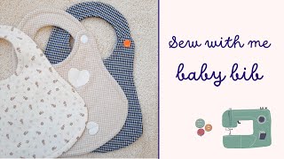 How To Sew Baby Bib  Beginners Sewing Tutorial  Baby Bib Sewing Tutorial  Making Dribble Bib [upl. by Lanfri]