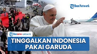 Detikdetik Paus Fransiskus Menuju Papua Nugini Menumpang Pesawat Garuda Indonesia [upl. by Fe308]