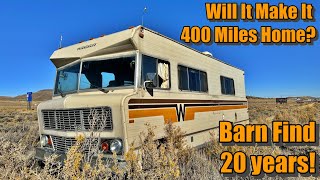 Will This 1977 Winnebago Run And Drive 400 Miles After 20 Years Abandoned [upl. by Brunhild]