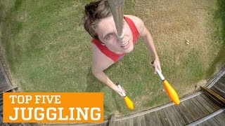 TOP FIVE JUGGLING  PEOPLE ARE AWESOME [upl. by Imiaj]