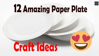 12 Amazing Paper Plate Craft Ideas  Easy Paper Plate Crafts  Best out of Waste  CraftStack [upl. by Ayaros]