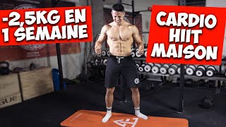 Perdre 25kg de gras en 1 semaine  10min cardio HIIT maison [upl. by Goren]