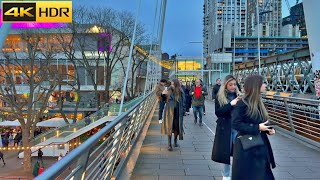 London New Year Weekend Walk  2023  Walking Around Busy Central London 4K HDR [upl. by Otrevire299]