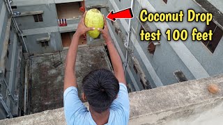 क्या होगा जब् नरियल् को 100 feet से गिरया जाए तो  Coconut Drop test From 100 Feetit will survive [upl. by Eirek]