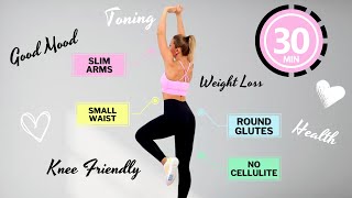 🔥30 Min STANDING WORKOUT for WEIGHT LOSS amp TONING🔥No Equipment🔥NO SQUATS🔥NO LUNGES🔥Super Sweaty🔥 [upl. by Arretak]