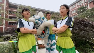 Foshan students held lion dance competition [upl. by Osnerol]