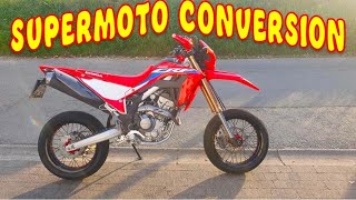 HONDA CRF300L  SUPERMOTO Build [upl. by Fita695]