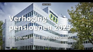 Pensioenfonds PGB toelichting verhoging pensioenen 2023 [upl. by Broome]