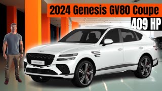 2024 Genesis GV80 Coupe Revealed With 409 Horsepower [upl. by Enelehs]