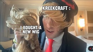 When Kreekcraft Bought A New Wig youtube kreekcraft [upl. by Hollis]