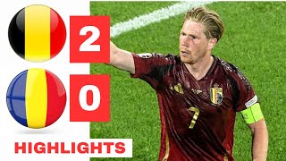 Belgium vs Romania HIGHLIGHTS amp ALL GOALS 20  De Bruyne Goal  EURO 2024 [upl. by Namwen760]