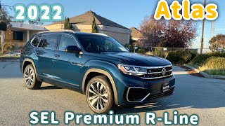 2022 Volkswagen Atlas SEL Premuim RLine  full Review amp Test Drive [upl. by Azer]