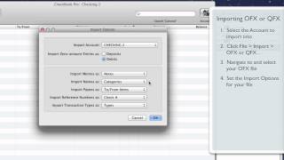 CheckBook Pro • Importing an OFX or QFX file [upl. by Michal]