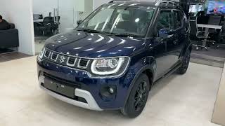 New IGNIS 2024 Automatic BLUE COLOUR NEW MARUTI SUZUKI IGNIS 2024 ALPHA TOP MODEL Review [upl. by Herr]