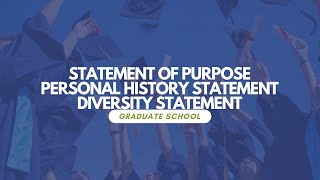 Statement of Purpose  Personal History Statement  Diversity Statement [upl. by Llerrem]