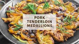 Pork Tenderloin Medallions with Onions [upl. by Ehc]