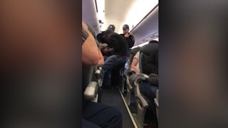 Video shows a passenger forcibly dragged off a United Airlines plane [upl. by Murrell958]