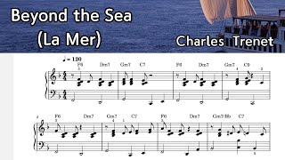 Beyond the sea  Piano Sheet Music  Charles Trenet by SangHeart Play [upl. by Novyert]