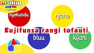 Kujifunza rangi tofauti  Akili amp Me colours learningswahili [upl. by Werner]