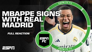 🚨 FULL REACTION 🚨 KYLIAN MBAPPE OFFICIALLY SIGNS WITH REAL MADRID  ESPN FC [upl. by Irianat]