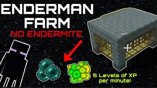 120 Super Simple NO ENDERMITE Enderman Farm Bedrock and Java edition [upl. by Gardie116]