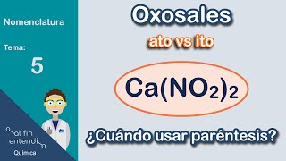 Formulación y Nomenclatura de Oxosales  Ejemplos y Ejercicios [upl. by Violante]