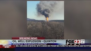 Oil well explosion in Quinton [upl. by Aihsein982]