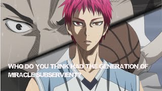 「ＡSＭＶ」Akashi Seijuro  My orders are absolute [upl. by Westbrook]