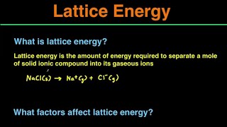 How To Find Lattice Energyलैटीस एनर्जी कैसे निकालेWhat is lattice energyNEETIITJEEFoundation [upl. by Leirud309]