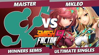 Smash Factor 9 Winners Semis  MkLeo Pyra Mythra Vs Maister Game amp Watch Steve SSBU Ultimate [upl. by Yawnoc983]