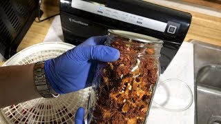 How to vacuum seal dehydrated peppers using the FoodSaver jar sealer attachment [upl. by Delcina]