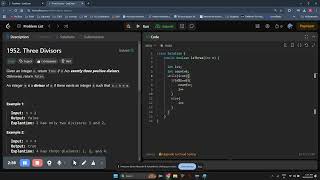 1952 Three Divisors  LeetCode  Easy  Java coding  interview question [upl. by Eidnam977]