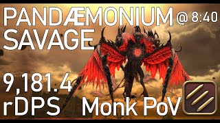 【FFXIV】P3s Phoinix Clear  840 Monk PoV 91814 rDPS [upl. by Jemima471]