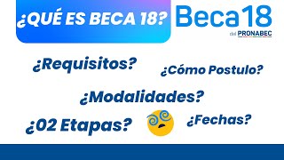 Beca 18  TODO sobre BECA18 🚀 [upl. by Calabresi124]