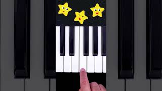 🎶 Twinkle Little Star Piano Lesson PT 1 pianotutorial pianoforbeginner shorts kidslearning [upl. by Erinna408]