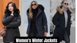 Womens Winter Jackets DesignsWomens JacketsWool jacketsWinter Jackets WomenFashionDesigns [upl. by Aminta]