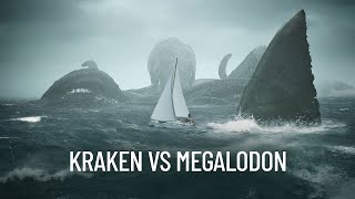 What If a Megalodon Shark Fought the Kraken [upl. by Chamkis]