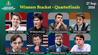 Julius Baer Generation Cup 2024  Quarterfinals  Magnus Nepo Alireza Arjun MVL amp others [upl. by Iolenta]