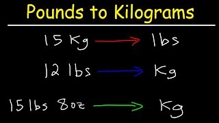 How To Convert From Pounds To Kilograms and Kilograms to Pounds [upl. by Leahcimluap639]