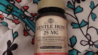 Solgar Gentle Iron Vegetable Capsules Gentle on the stomach REVIEW [upl. by Cottle640]