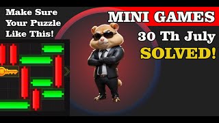 30 July Hamster Kombat Mini Games  SOLVED [upl. by Eedyak656]