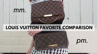 LOUIS VUITTON FAVORITE MM VS PM COMPARISON [upl. by Adanama]