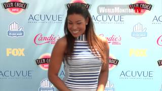 Jordin Sparks American Idol arrives at 2013 Teen Choice Awards Blue Carpet [upl. by Lednic]