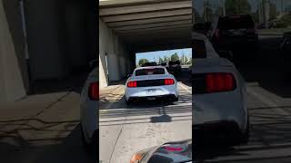 2019 mustang Gt Borla Atak BBK Headers revs through Tunnel [upl. by Atirec]