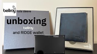 bellroy note sleeve 💵 amp ridge wallet 💳 unboxing [upl. by Hannavahs933]